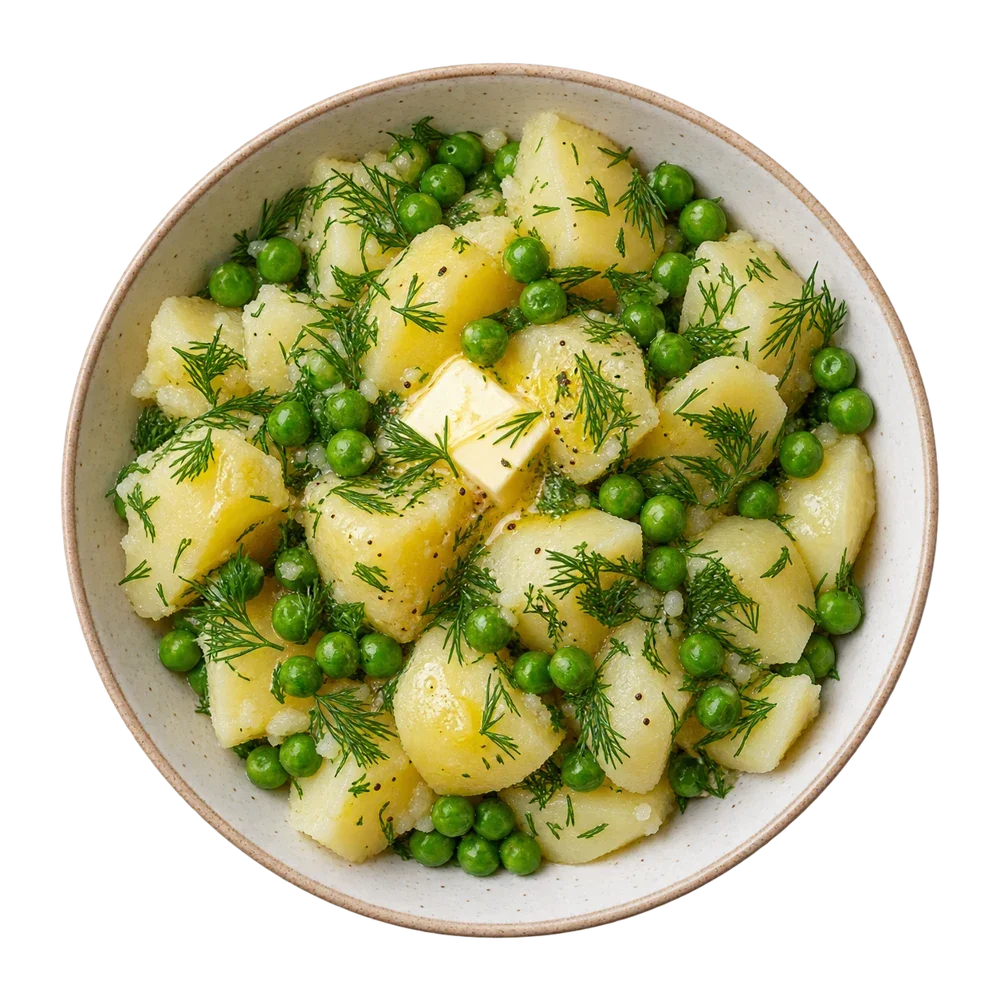 Картофель с горошком