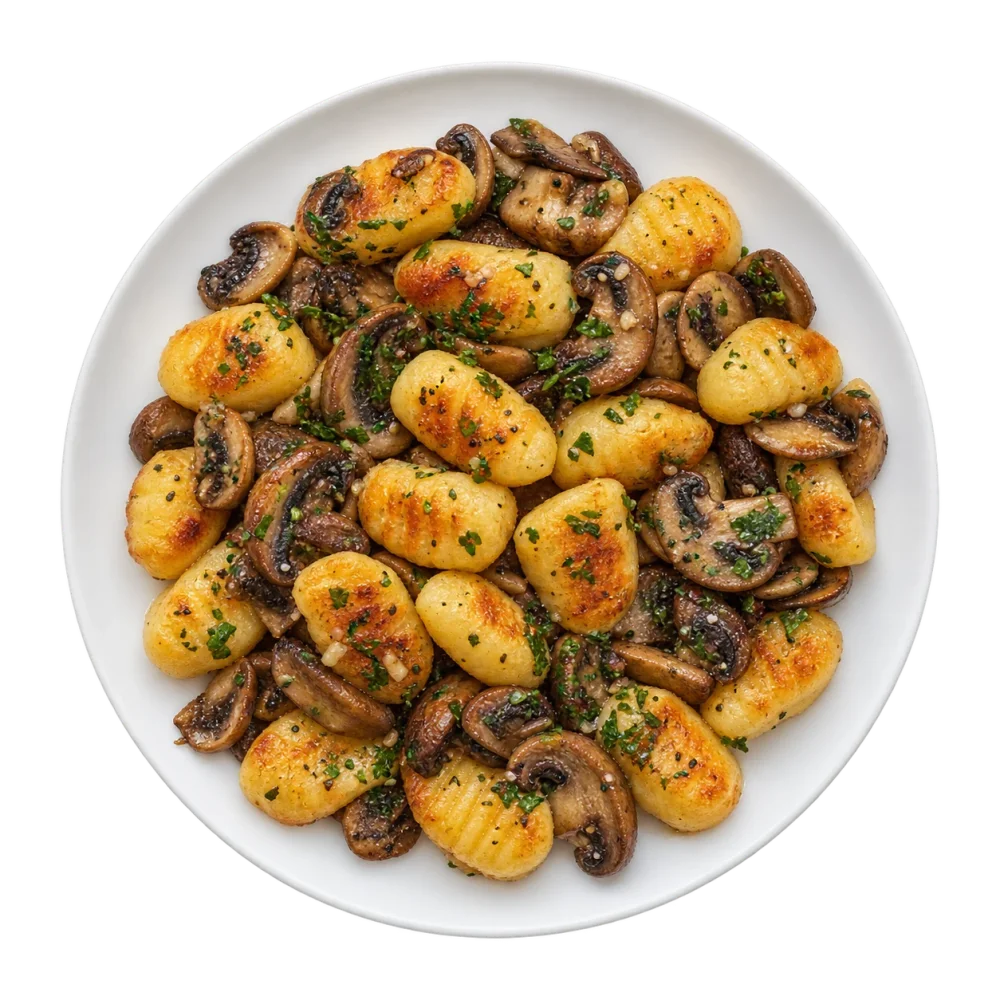 Картофельные ньокки с грибами